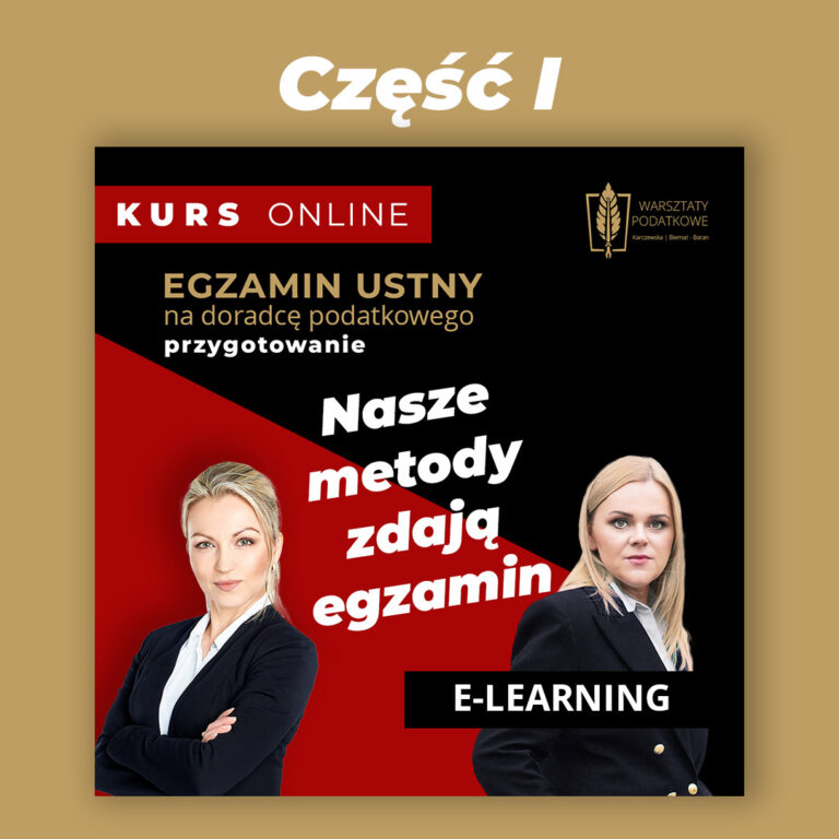 E-learning: Zdaj ustny! cz.1 nagrań z kursu przygotowującego do części ustnej egzaminu na doradcę podatkowego